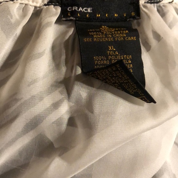 Grace Elements Zebra 🦓 Print Button Down Blouse - Picture 2 of 2